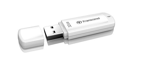 TRANSCEND Flash Disk 32GB JetFlash®370, USB 2.0 (R:16/W:6 MB/s) bílá