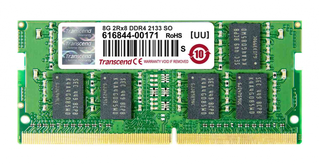 TRANSCEND SODIMM DDR4 8GB 2133MHz 2Rx8 CL15 Retail