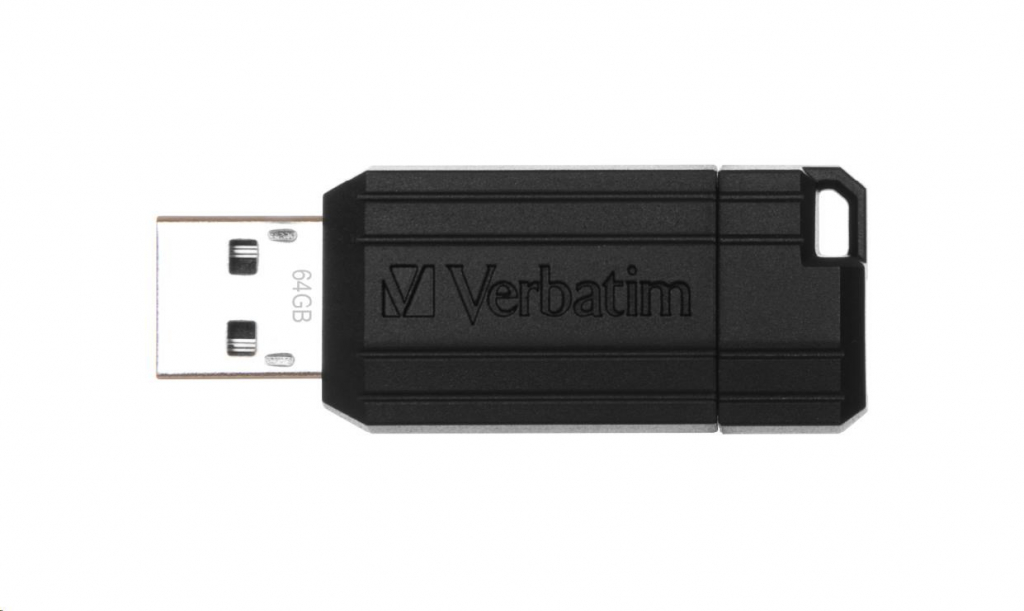 VERBATIM Flash Disk 64GB USB 2.0 Store 'n' Go PinStripe, černá